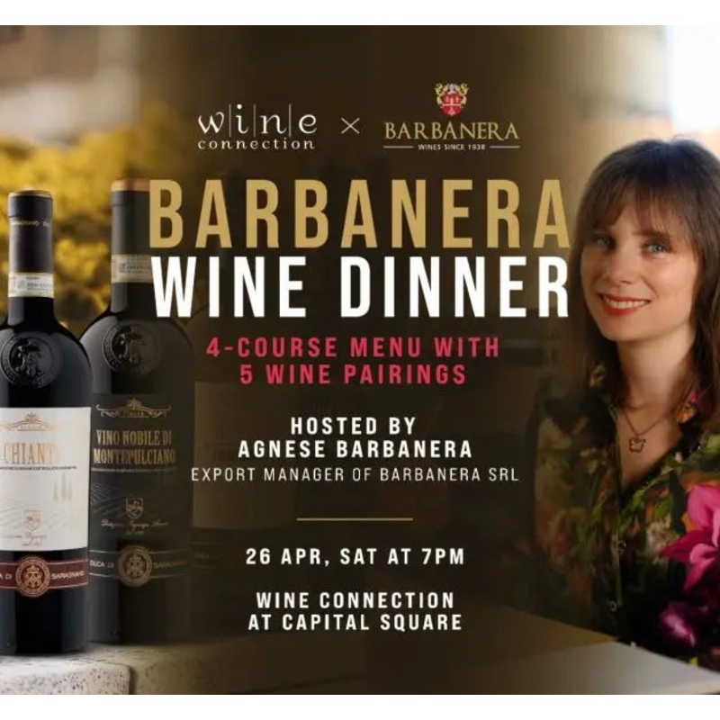 Barbanera Wine Dinner 26 April