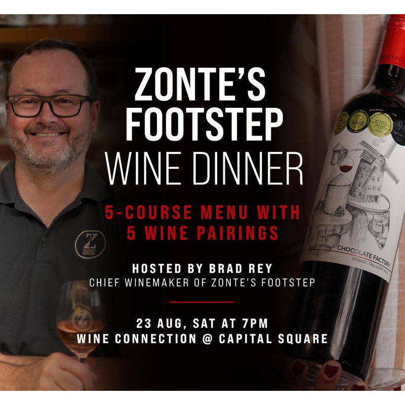 Zonte’s Footstep Wine Dinner – 2 Pax Ticket