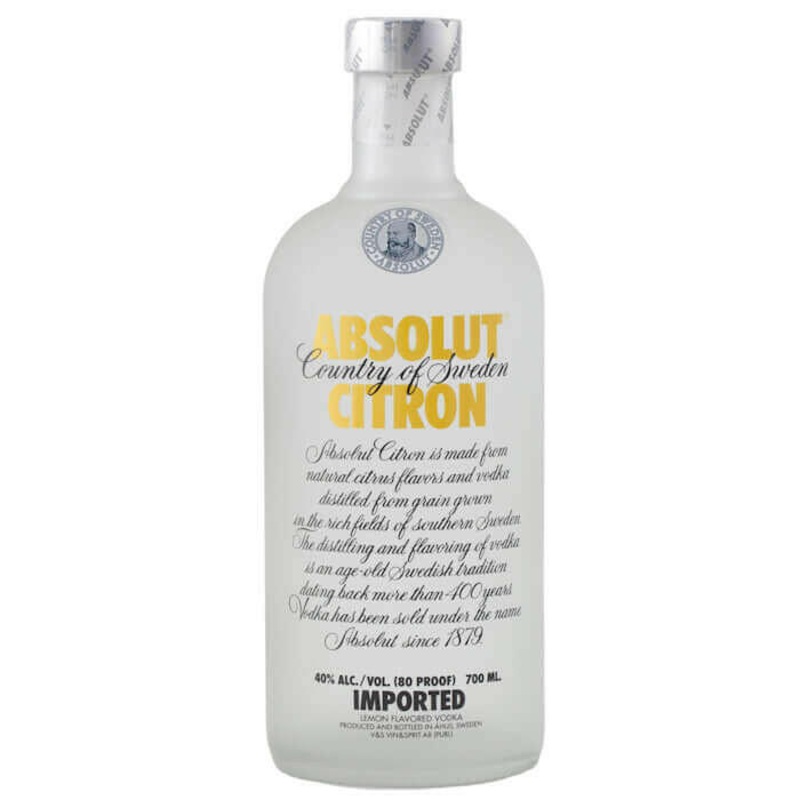 Absolut Citron Vodka, Sweden, 40% vol