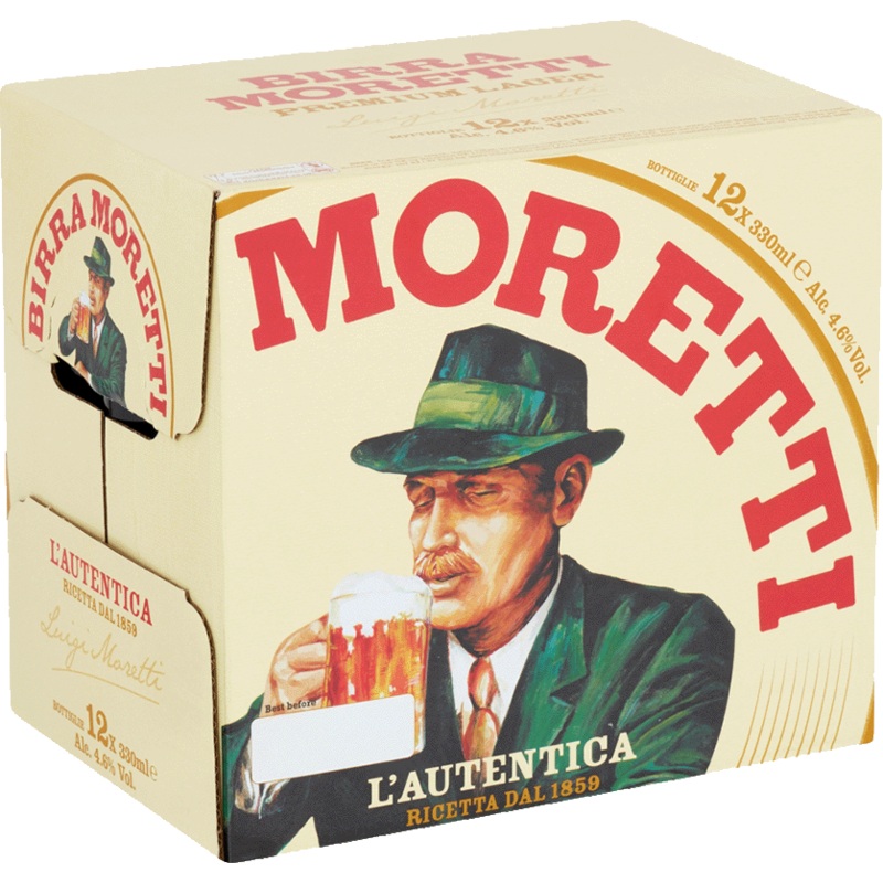 Birra Moretti 12 Pack (33cl Bottles)