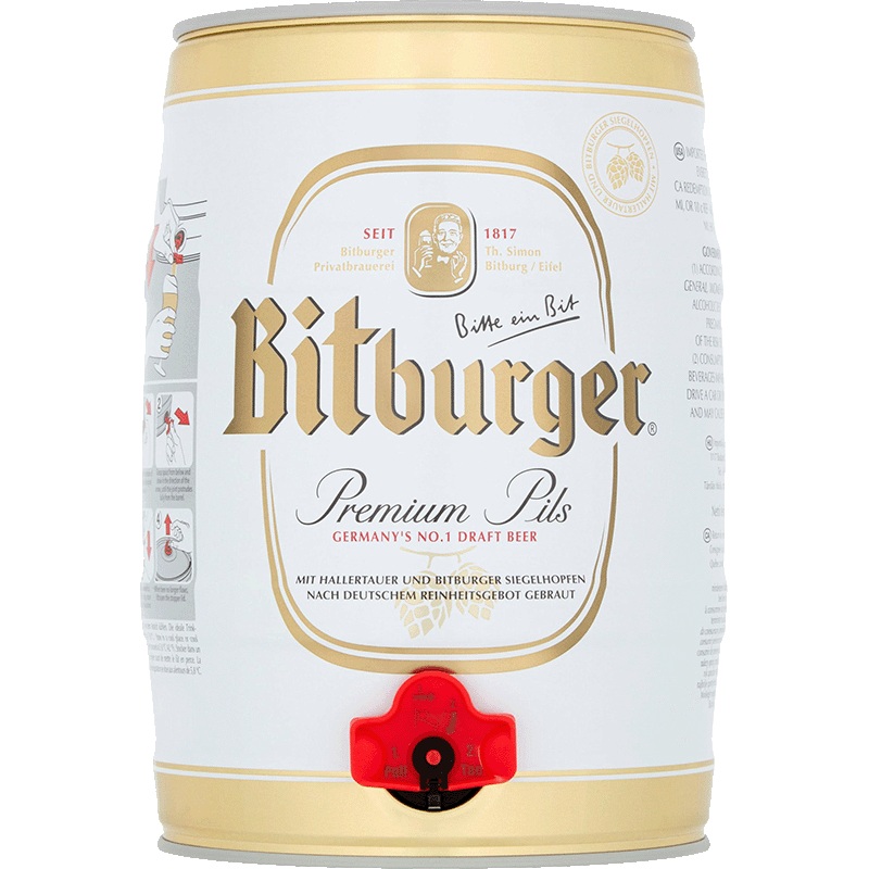 Bitburger Premium Pilsner 5L Mini Keg