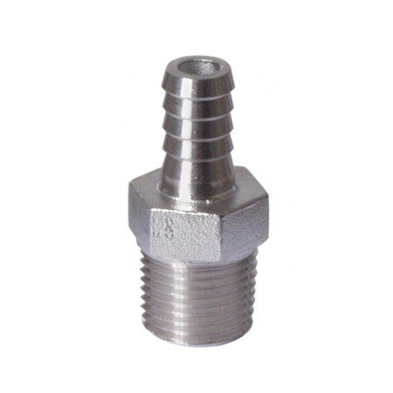 3/8 Barb x 1/2 MPT – Stainless
