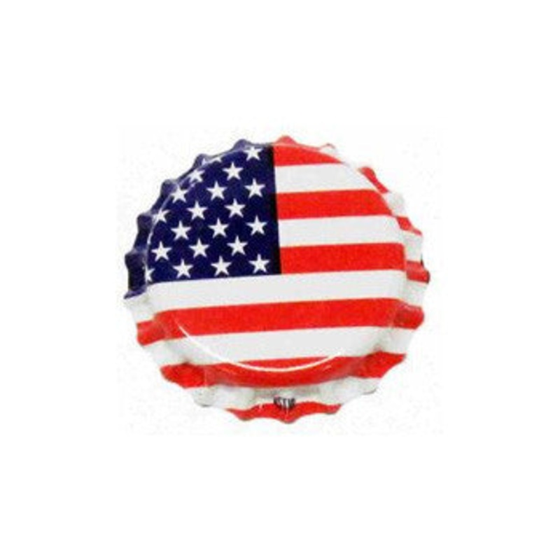American Flag Oxygen Barrier Bottle Caps – 144 Count