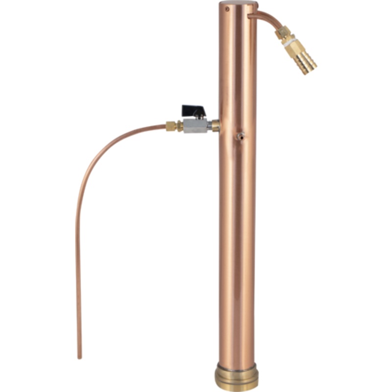 AlcoEngine Copper Reflux Still Top w/ Barb Connections