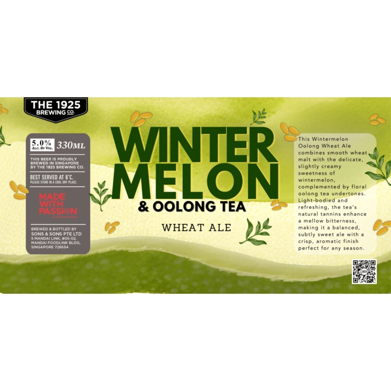 1925 Brewing Co. Wintermelon Oolong Wheat Ale [3L Keg]