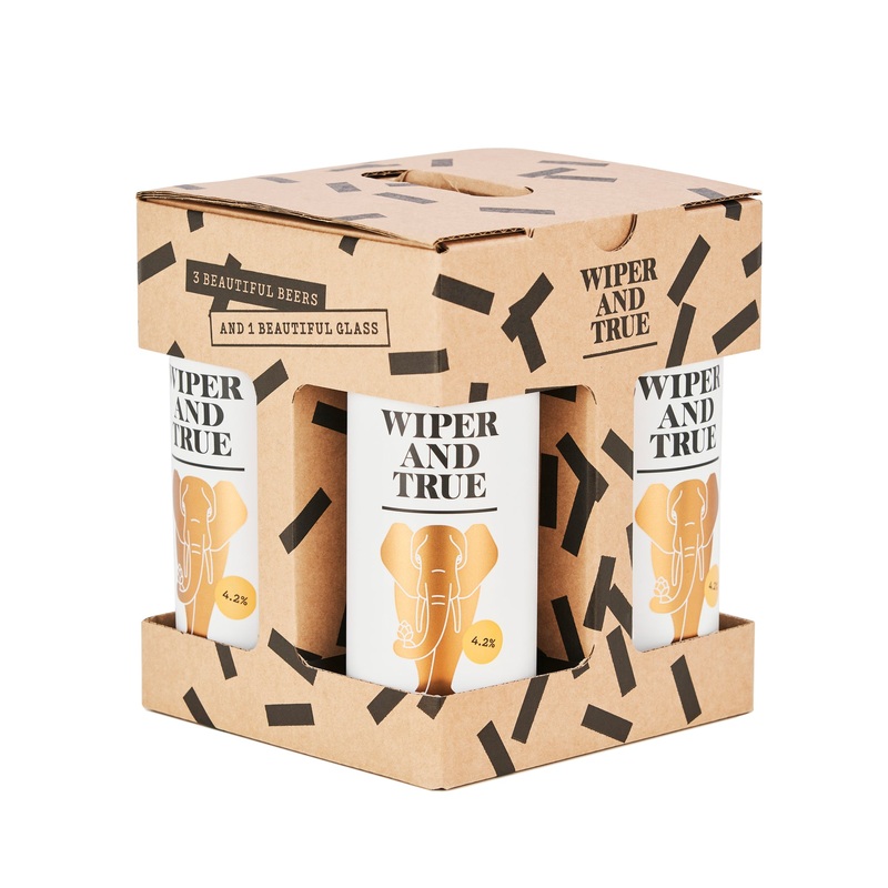 Kaleidoscope Gift Box: Pint Glass & Three Beers
