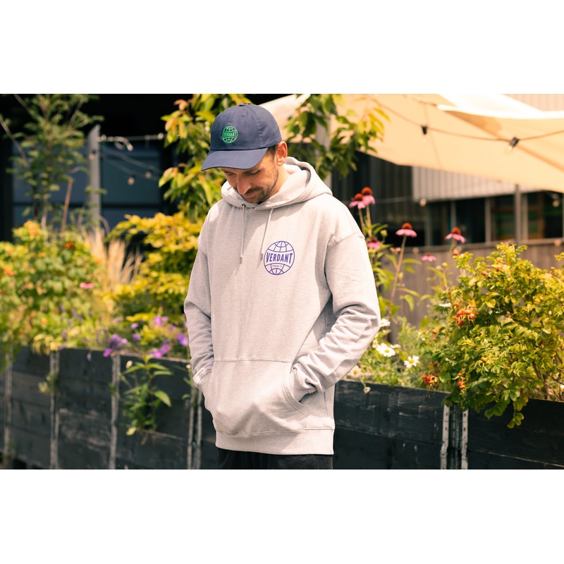 Verdant Globe Logo Hoodie – Grey