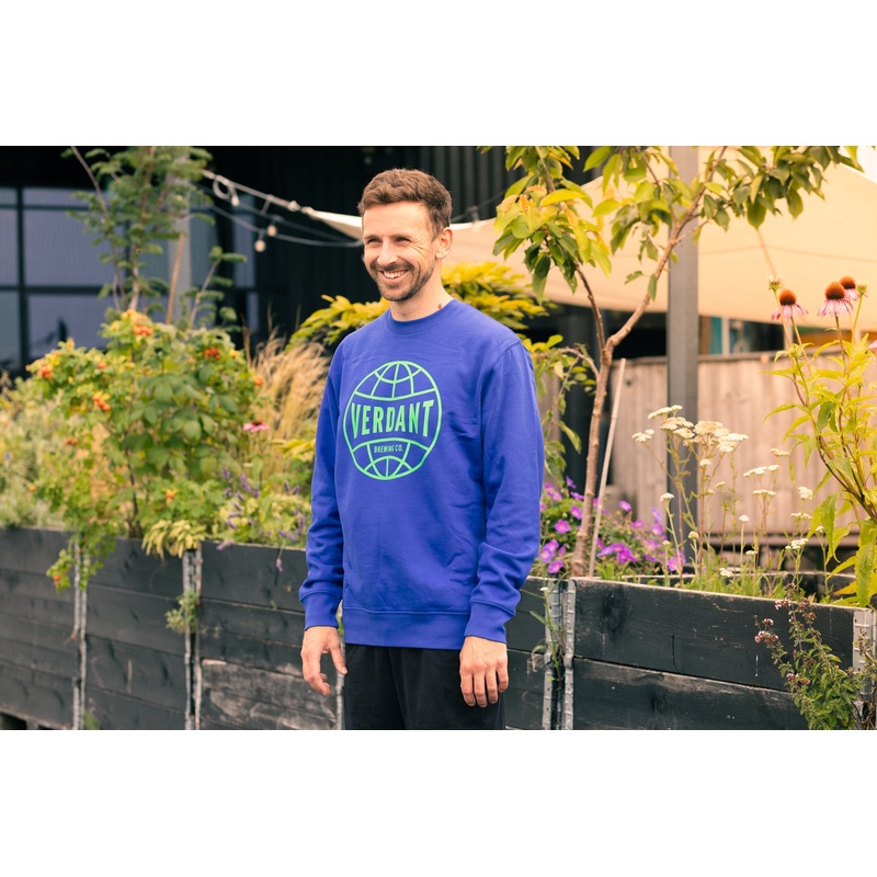 Verdant Globe Logo Jumper – Worker Blue
