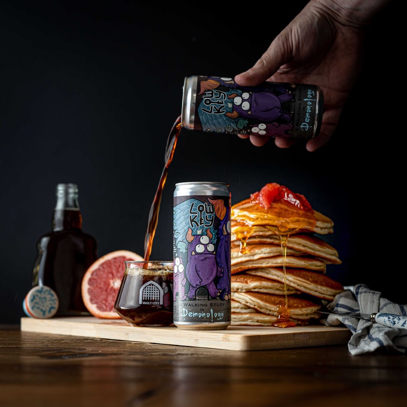 A Walking Study In Demonology, Blood Orange & Tonka Maple Pancake Stack Barleywine – Vault City x Low Key