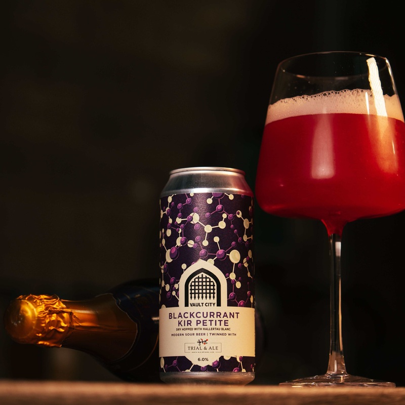 Blackcurrant Kir Petite, Dry Hopped with Hallertau Blanc – Vault City x Trial & Ale