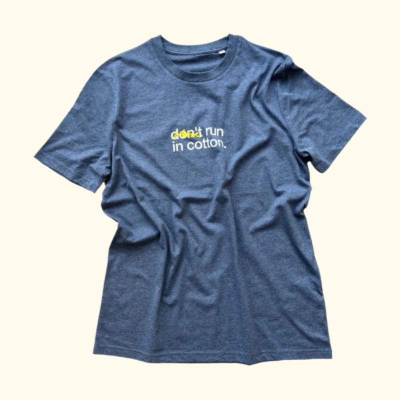 One Foot Forward x 4T2 – Don’t Run in Cotton T-Shirt – Heather Grey