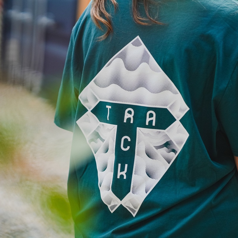 Track Logo & Shield T-Shirt – Glazed Green & Off-White