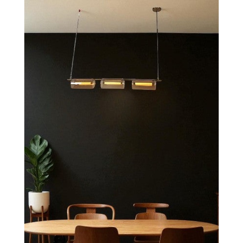 Amber Capsule Linear Pendant Light