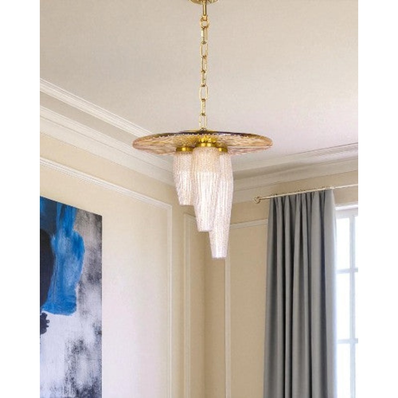 Cascade Crystal Fringe Pendant
