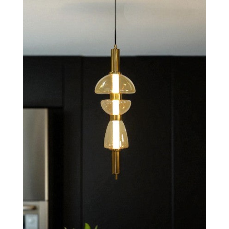 Luxe Stacked Prism Pendant Light