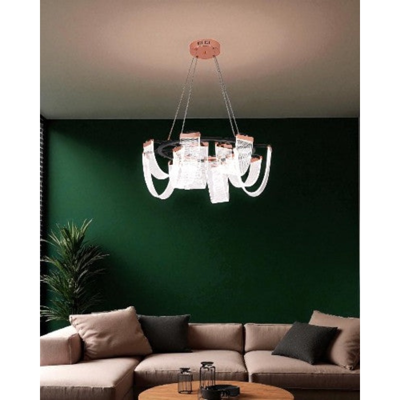 Modern Ribbon Loop Chandelier