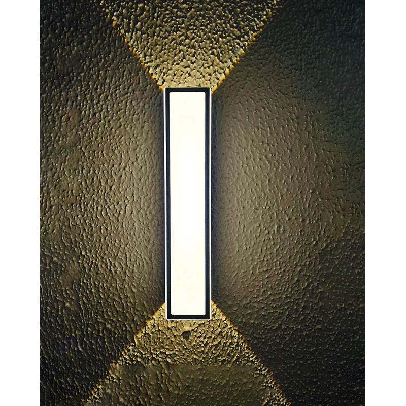 Rectangular Shadow Cast Outdoor Wall Light