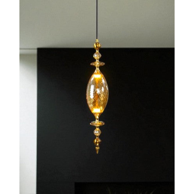Regal Prism Pendant Light – Amber