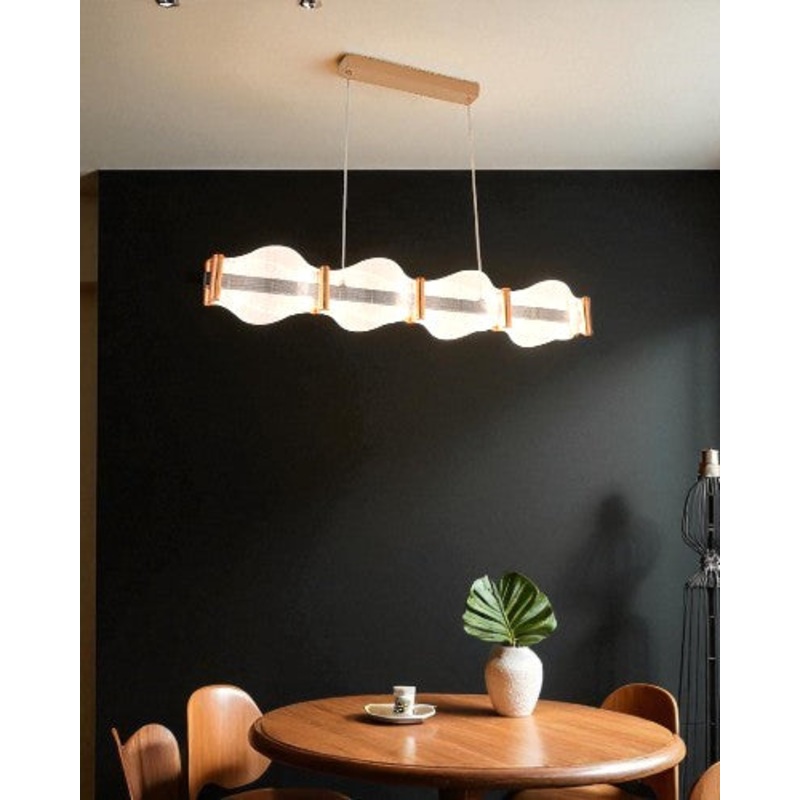 Waveform Linear Acrylic Chandelier
