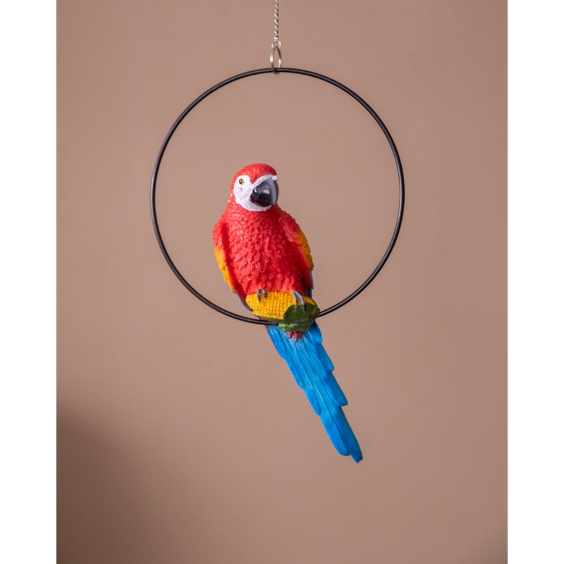 Decorative Ring Hanging Macaw Parrot