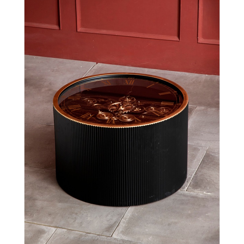 Gear Fusion Coffee Table with Clock Top – Small