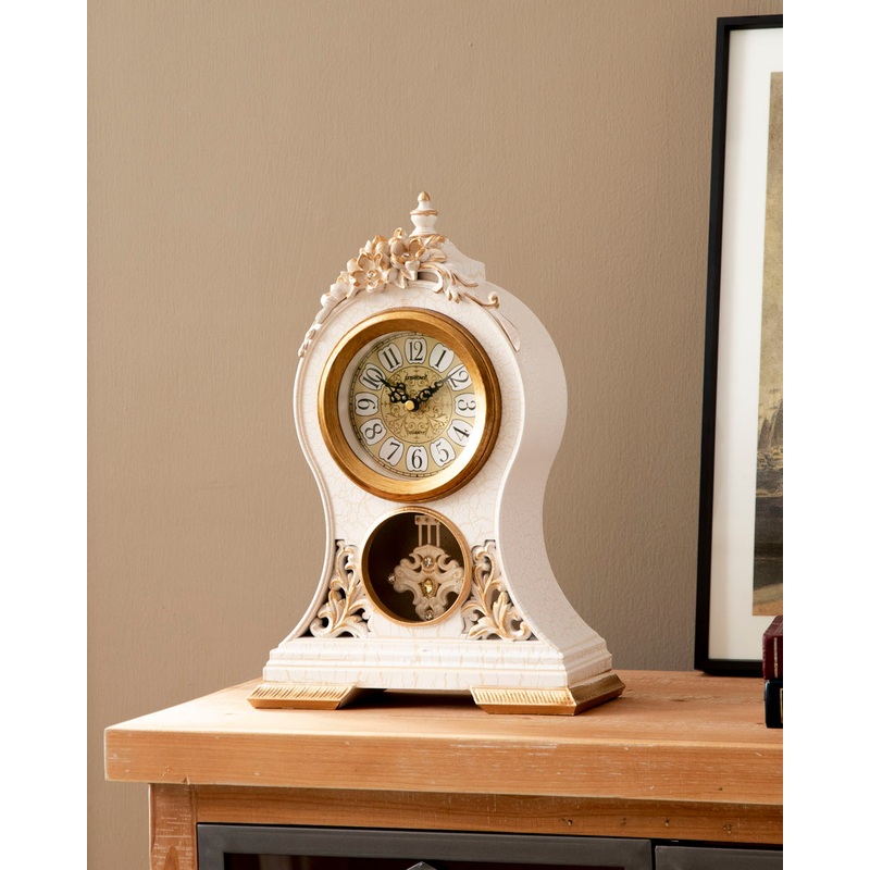 Ivory Elegance Pendulum Clock