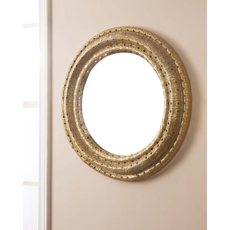 Lace Round Metal Wall Mirror
