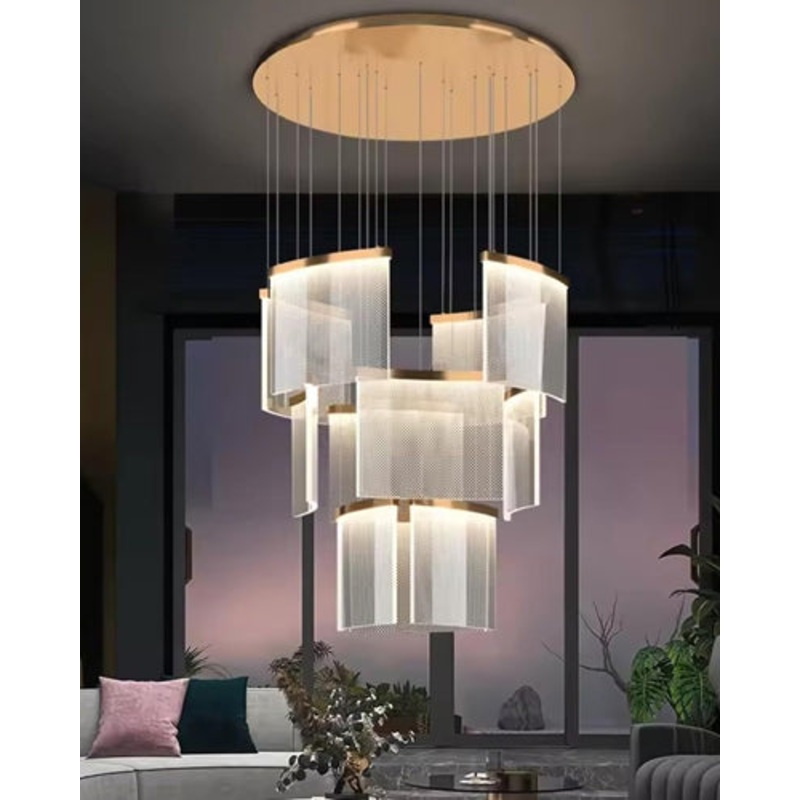 Luma Prism Layered Chandelier