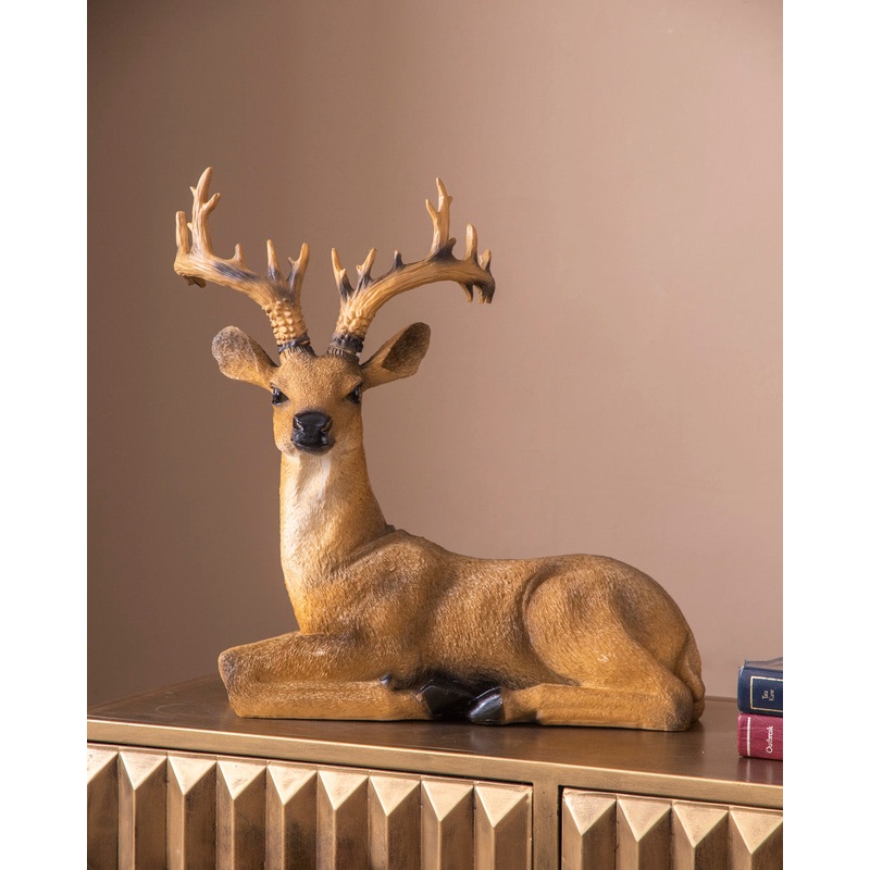Majestic Resting Deer Decorative Figurine