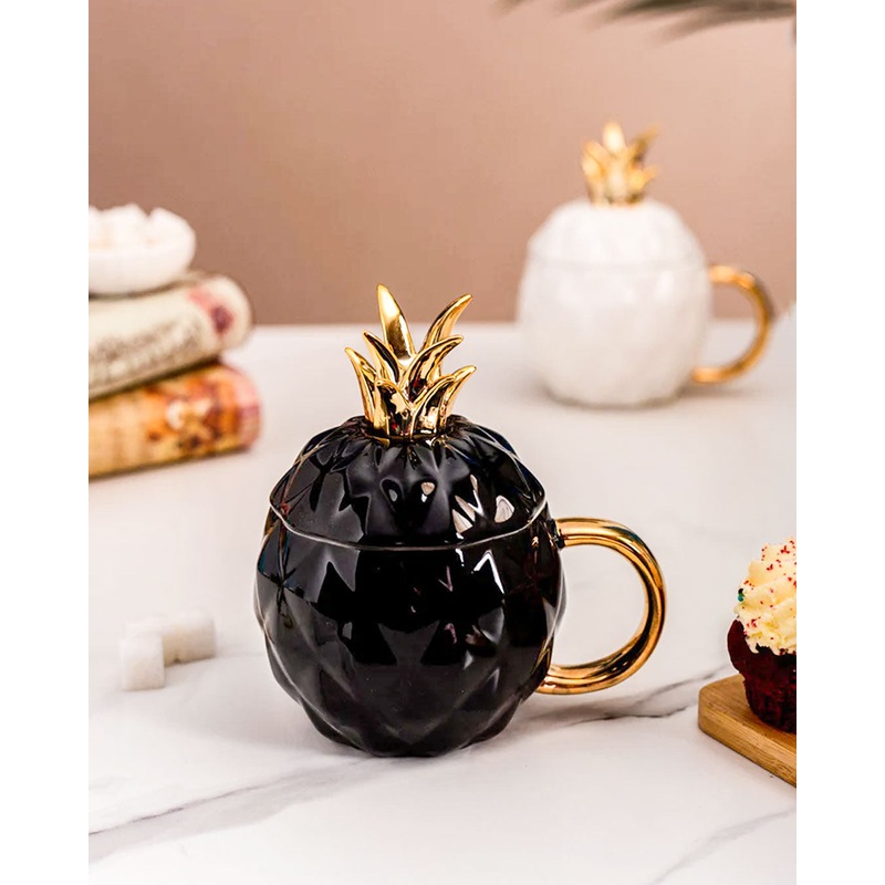 ‘Pineapple’ Coffee Mug – Black