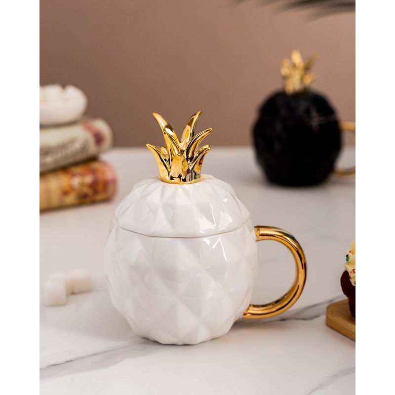 ‘Pineapple’ Coffee Mug – White