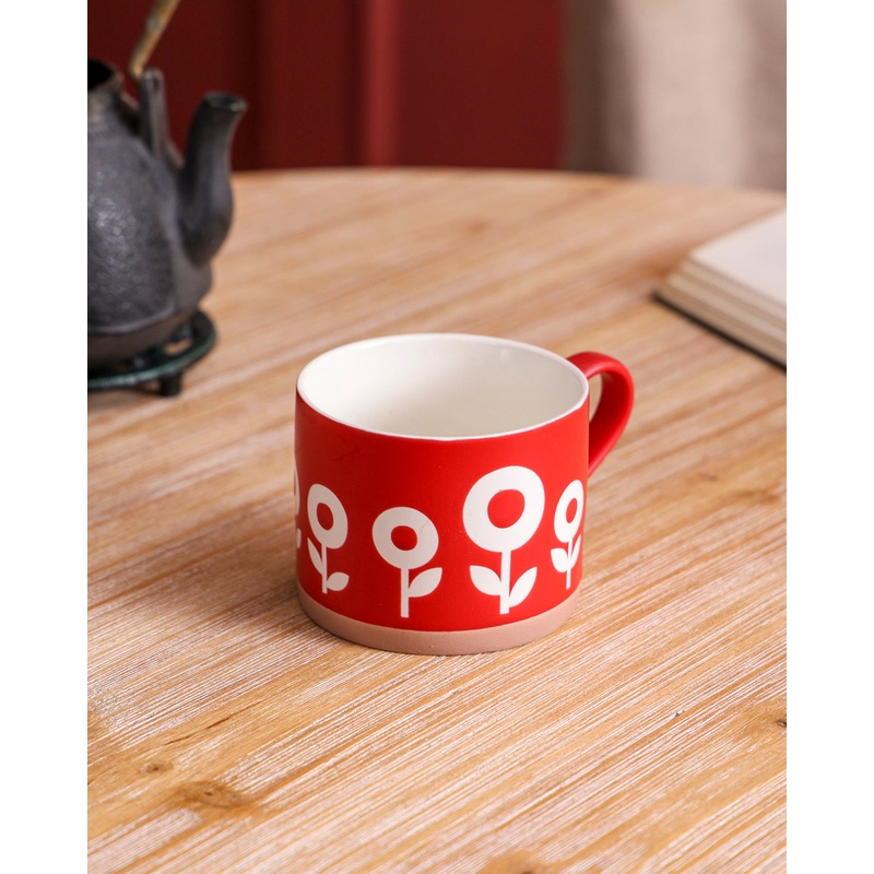 Red & White Sunrise Charm Mug