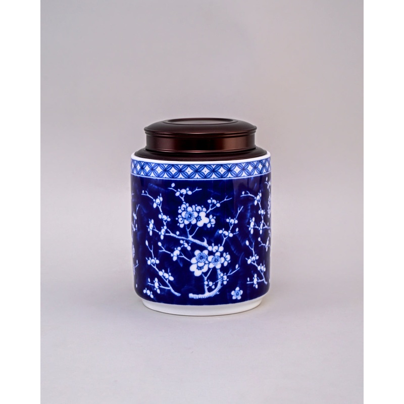 Sakura Blue & White Porcelain Storage Jar
