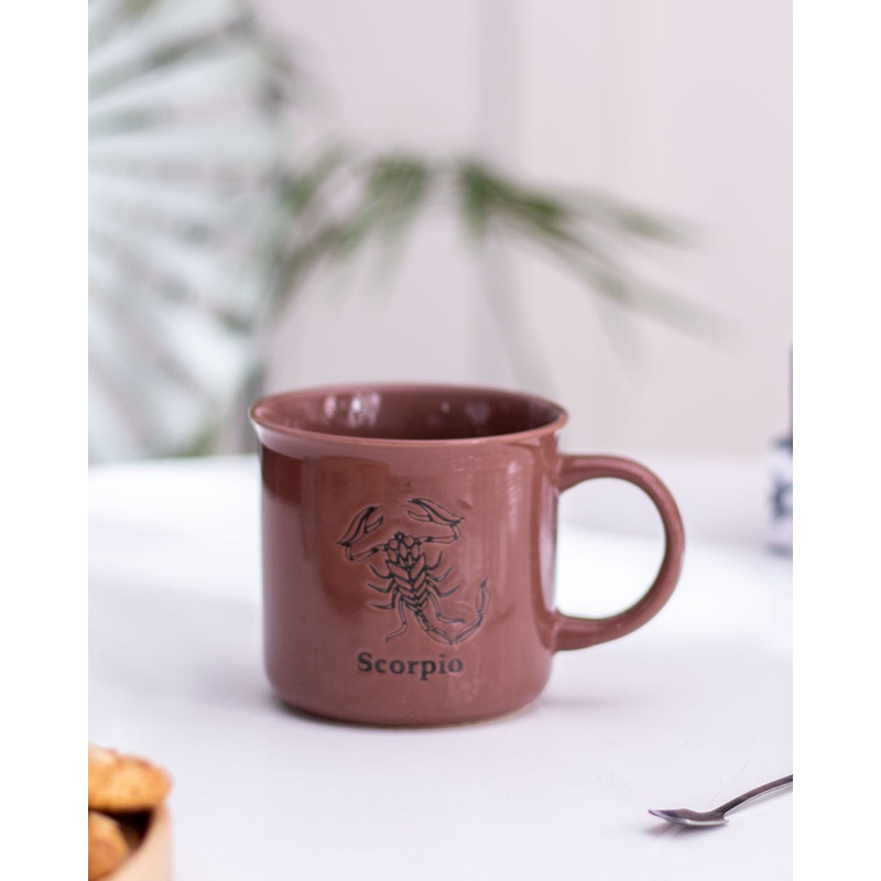 Scorpio Zodiac Mug – Brown