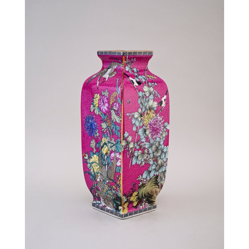 Blossom Cloisonn Enamel Vase – Pink