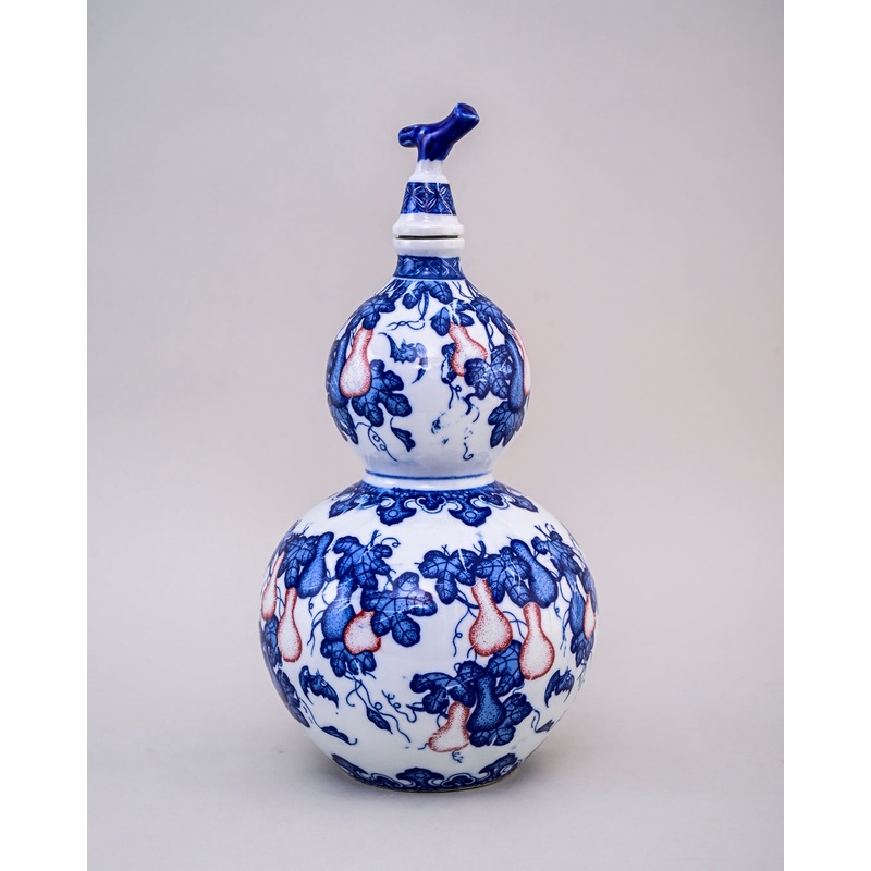 Blue and White Double Gourd Vase – Large