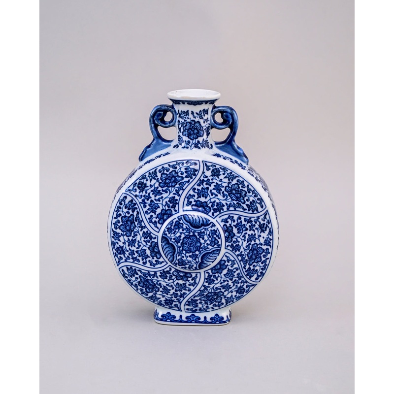 Blue and White Moon Vase