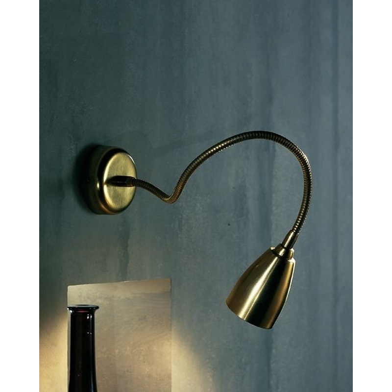 Adjustable Wall Light with Golden Finish