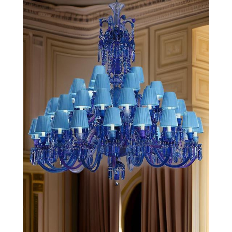 Azure Majesty Crystal Chandelier – 48 Lights