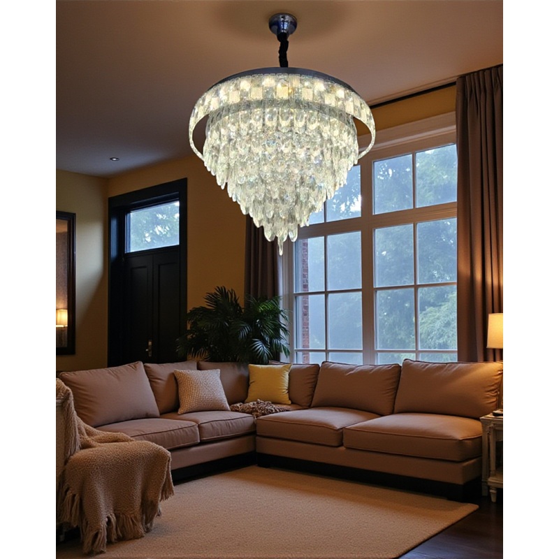 Celestial Rainfall Crystal Chandelier – 600MM