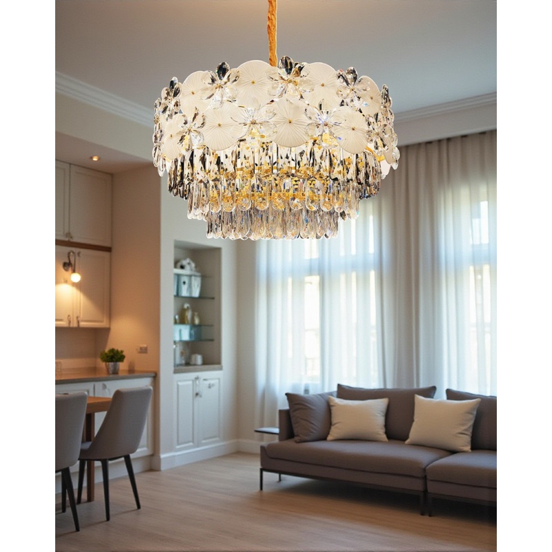 Crystal Bloom Luxe Chandelier – 600MM