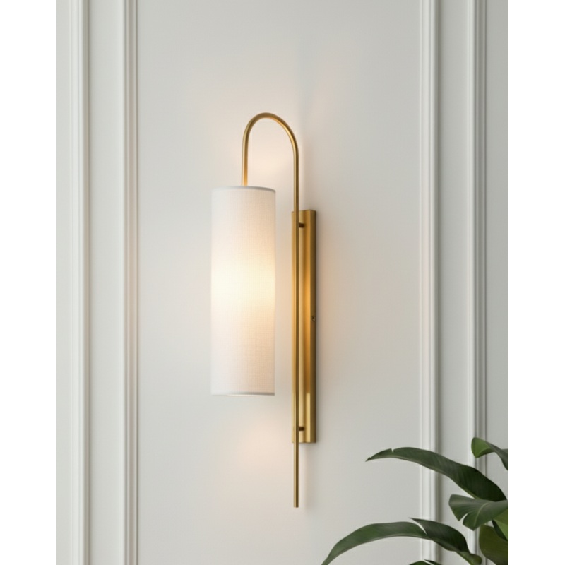 Cylindra White Shade Wall Light