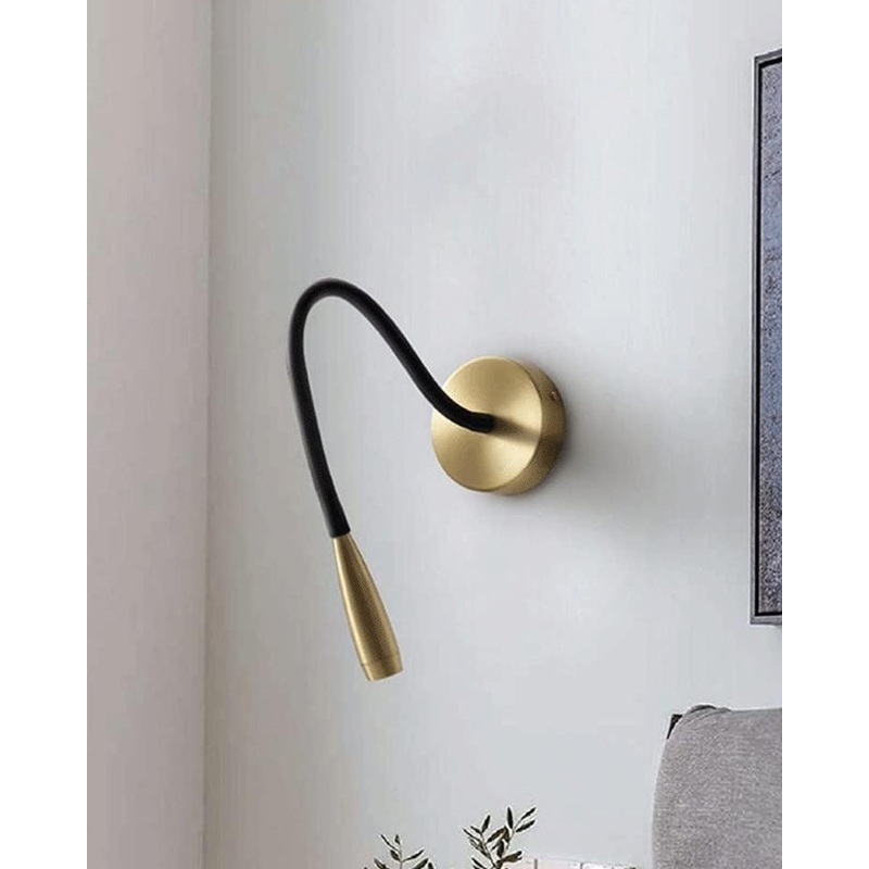 Flexible Wire LED Golden Wall Light