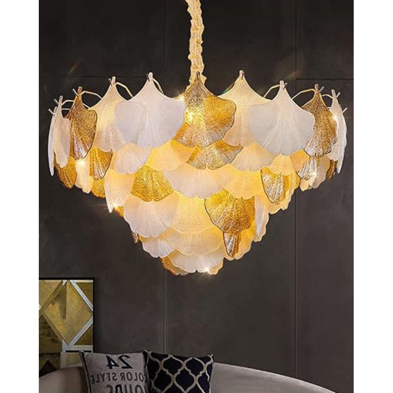 Ginkgo Leaf Crystal Chandelier – Large