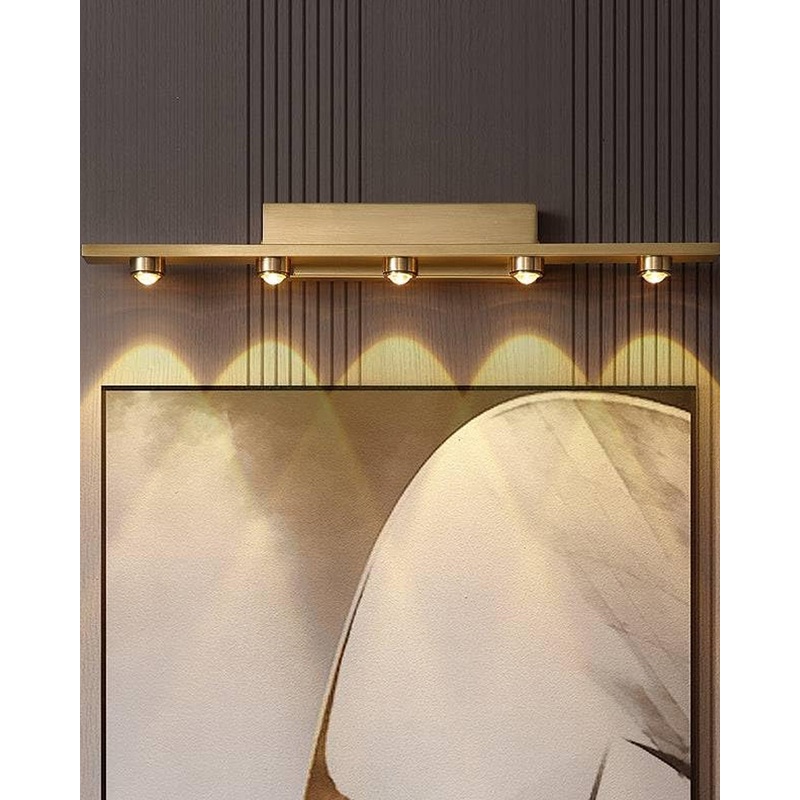 Golden Glow Mirror Wall Light – 5 Lights