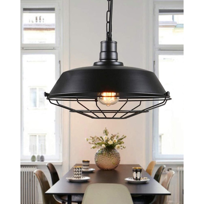 Industrial Cage Pendant Light