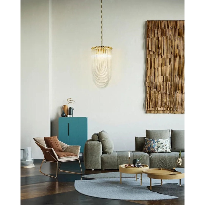 Modern Cascade Fringe Chandelier