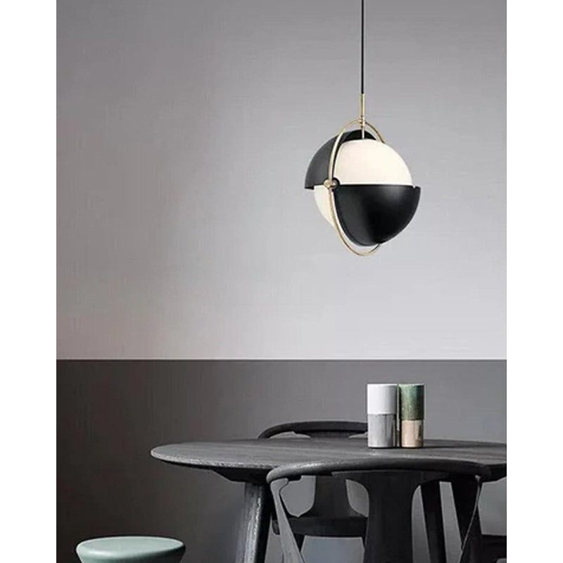 Modern Orbital Pendant Light – Black