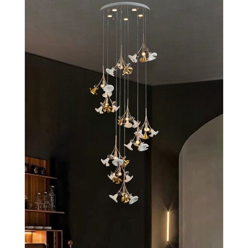 Orchestrated Blooms Cascade Chandelier