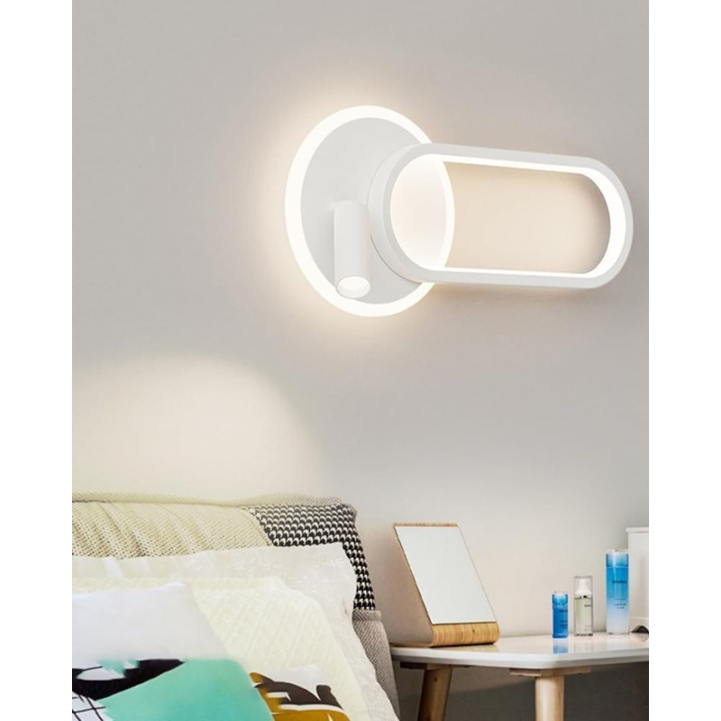 Oval Shaped LED Spot Wall Light – White